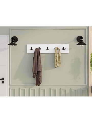 Evila Wandgarderobe in Weiß - (B)80 cm - (H)17 cm - (T)1,8 cm