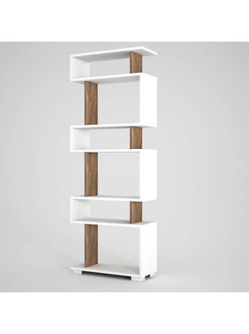 Evila Boekenkast "Blok" wit - (B)60 x (H)160 x (D)20 cm
