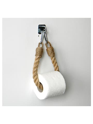 Evila Toilettenpapierhalter "Boru" in Natur - (B)12 x (H)38 x (T)3 cm