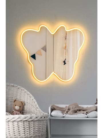 Evila LED-Spiegel in Gelb - (B)50 x (H)57 cm