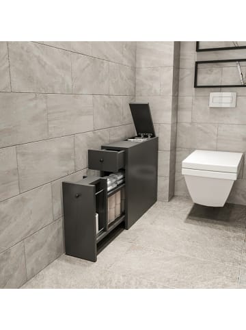 Evila Badkamerkast "Calencia" grijs - (B)19 x (H)55 x (D)60 cm