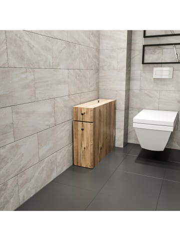 Evila Badschrank "Calencia" in Hellbraun - (B)19 x (H)55 x (T)60 cm