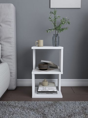 Evila Nachttisch "Carter" in Weiß - (B)29,6 x (H)49,4 x (T)29,6 cm