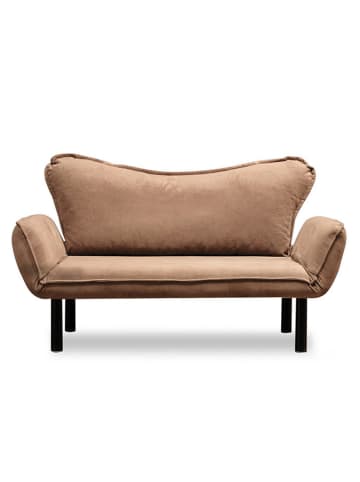 Evila Sofa w kolorze jasnobrązowym z funkcją leżanki - 150 x 70 x 65 cm