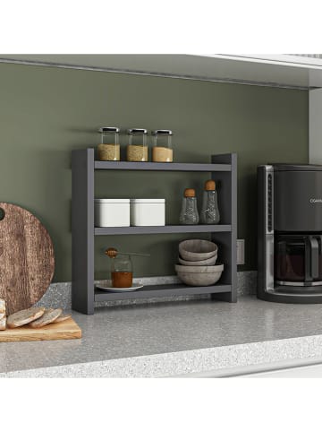 Evila Küchenregal "Denver" in Schwarz - (B)34 x (H)10 x (T)30 cm