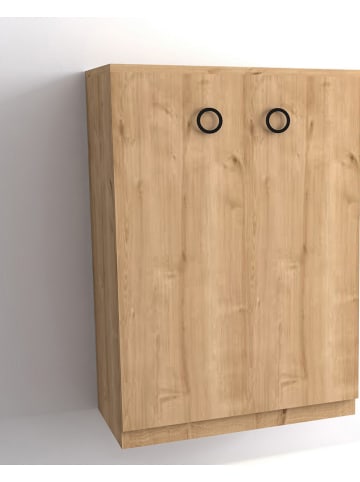 Evila Schuhschrank "Defne" in Braun - (B)60 x (H)90 x (T)31,6 cm