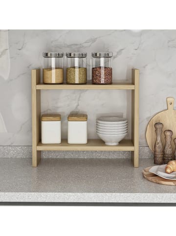 Evila Küchenregal "Denver" in Hellbraun - (B)34 x (H)10 x (T)30 cm