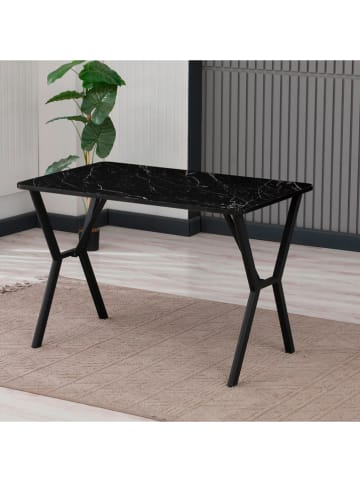 Evila Eettafel "Elma" zwart - (B)110 x (H)74 x (D)70 cm