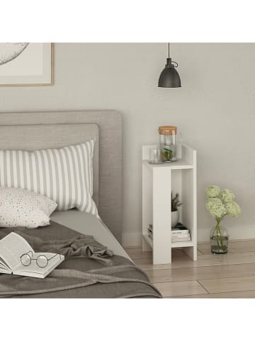 Scandinavia Concept Nachttisch "Elos Right" in Weiß - (B)25 x (H)60 x (T)27 cm
