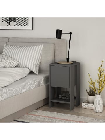 Evila Nachtkastje "Ema" antraciet - (B)30 x (H)55 x (D)30 cm