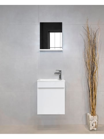 Evila 2-delige set: badkamerkast "Fit" wit - (B)45 x (H)53 x (D)25 cm