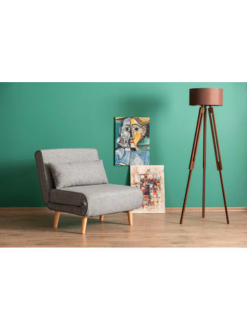 Evila Fotel w kolorze szarym z funkcją leżanki - 80 x 50 cm