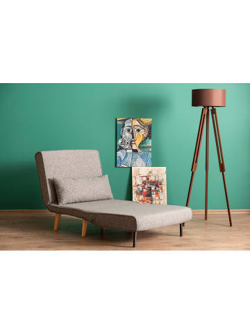 Evila Fotel w kolorze szarym z funkcją leżanki - 80 x 50 cm