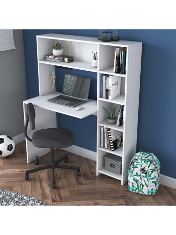 Evila Bureau wit - (B)113,3 x (H)141,8 x (D)40 cm