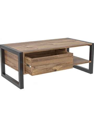 Evila Salontafel "Haldizen" bruin/zwart - (B)105 x (H)40 x (D)55 cm