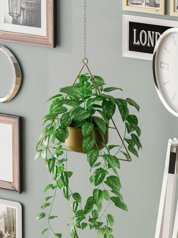 Evila Blumentopf "Harpusta" in Gold - (H)40 x Ø 17 cm