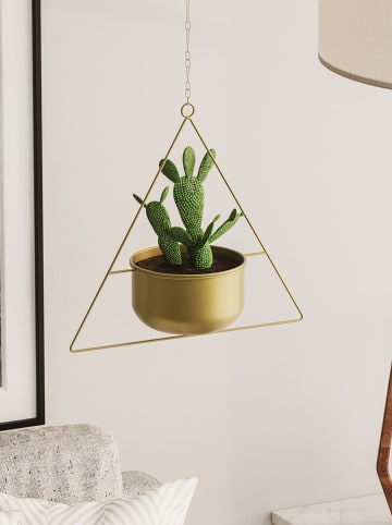 Evila Bloempot "Harpusta" goudkleurig - (H)40 x Ø 17 cm