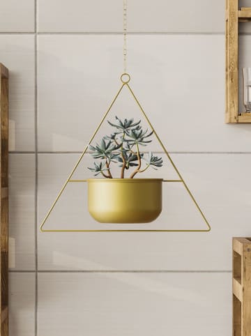 Evila Blumentopf "Harpusta" in Gold - (H)40 x Ø 17 cm