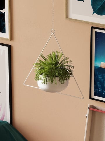 Evila Bloempot "Harpusta" wit - (H)40 x Ø 17 cm