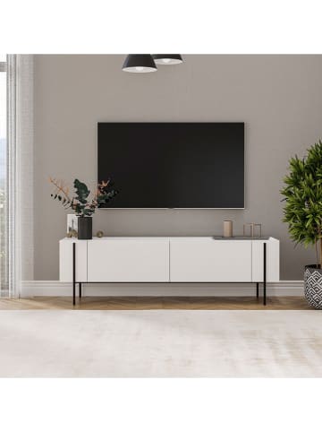 Evila TV-Regal ''Herman'' in Weiß - (B)160 x (H)45,6 x (T)31,4 cm