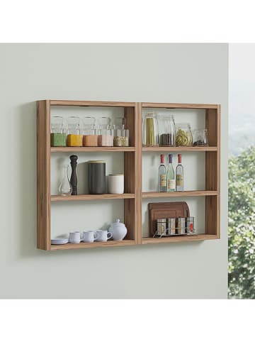 Evila Regał ścienny ''Hexa'' w kolorze jasnobrązowym - 86,4 x 60 x 9 cm