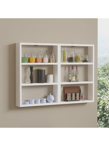 Evila Wandmeubel "Hexa" wit - (B)86,4 x (H)60 x (D)9 cm