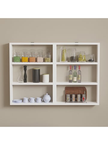 Evila Wandmeubel "Hexa" wit - (B)86,4 x (H)60 x (D)9 cm