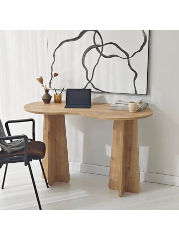 Evila Schreibtisch in Hellbraun - (B)120 x (H)75 x (T)60 cm