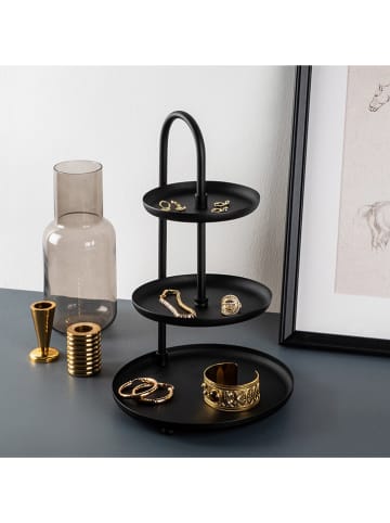 Evila Etagere "Kalki" in Schwarz - (H)32 cm