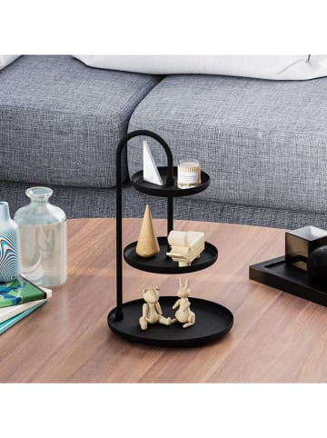 Evila Etagere "Kalki" in Schwarz - (H)32 cm