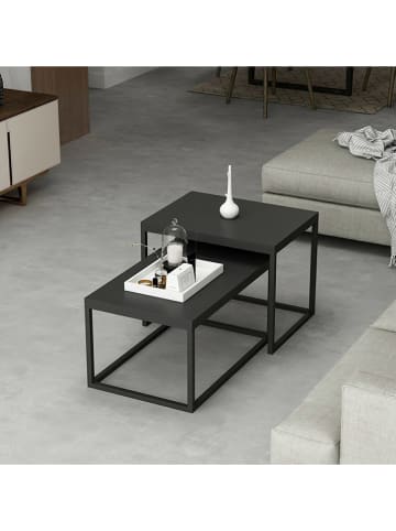 Evila Stoliki (2 szt.) "Leka" w kolorze czarnym