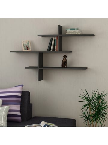 Evila Wandmeubel antraciet - (B)123 x (H)80,5 x (D)22 cm