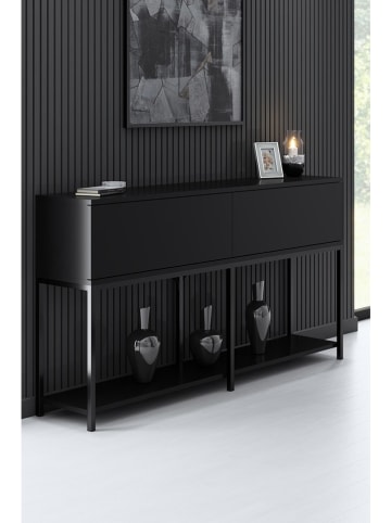Evila Sideboard "Lord" in Schwarz - (B)150 x (H)80 x (T)30 cm