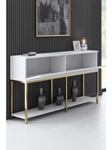 Evila Sideboard "Lord" wit/goudkleurig- (B)150 x (H)80 x (D)30 cm