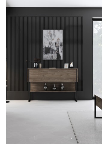 Evila Sideboard "Luxe" in Braun/ Schwarz - (B)120 x (H)80 x (T)30 cm