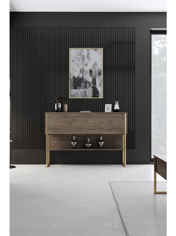 Evila Sideboard "Luxe" in Braun/ Gold - (B)120 x (H)80 x (T)30 cm