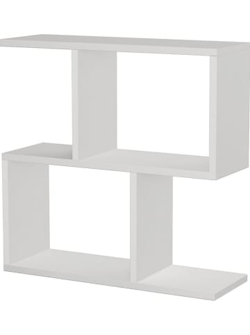 Evila Beistelltisch "Mania" in Weiß - (B)60 x (H)60 x (T)20 cm