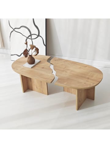 Evila Salontafel lichtbruin - (B)120 x (H)38 x (D)60 cm