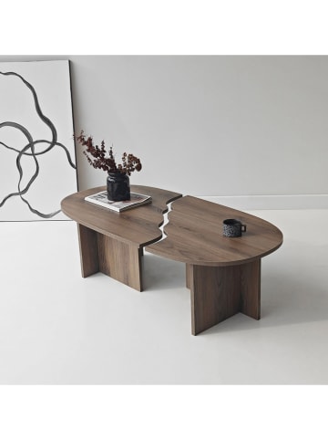 Evila Salontafel bruin - (B)120 x (H)38 x (D)60 cm