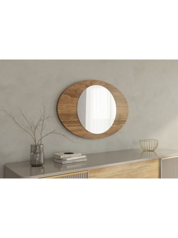 Evila Wandspiegel in Hellbraun - (B)90 x (H)60 cm