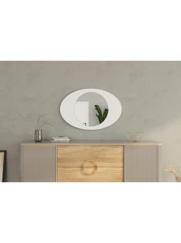 Evila Wandspiegel in Weiß - (B)90 x (H)60 cm