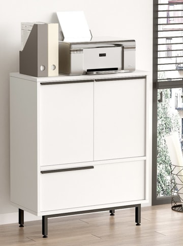 Evila Ladekast wit - (B)74,8 x (H)90,4 x (D)35,5 cm