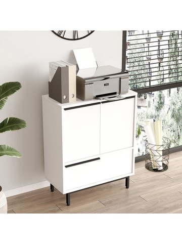 Evila Ladekast wit - (B)74,8 x (H)90,4 x (D)35,5 cm