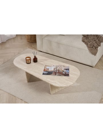 Evila Salontafel beige - (B)130 cm - (H)40 cm - (D)65 cm