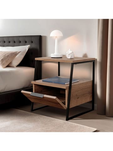 Evila Stolik nocny "Pal" w kolorze jasnobrązowym - 45 x 50 x 40 cm