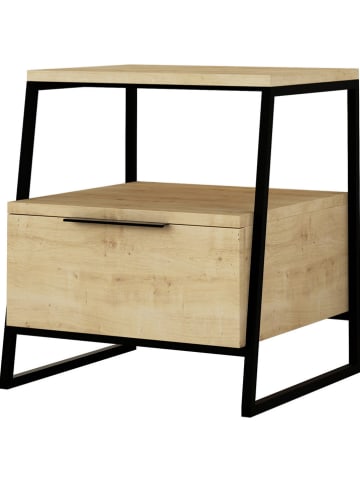 Evila Stolik nocny "Pal" w kolorze brązowym - 45 x 50 x 40 cm