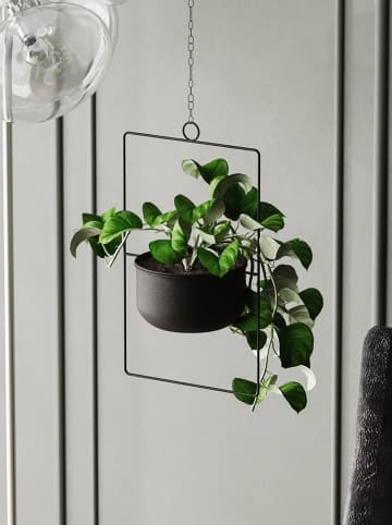 Evila Blumentopf "Parapet" in Schwarz - (H)40 x Ø 17 cm