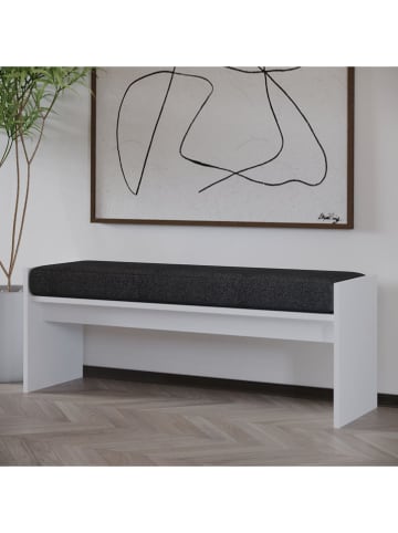 Evila Bank "Pearl" zwart/wit - (B)120 x (H)45 x (D)35 cm