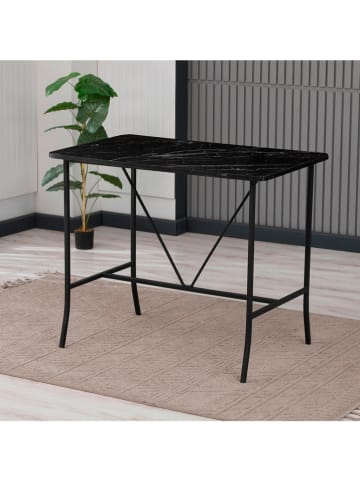 Evila Stolik barowy "Retro" w kolorze czarnym - 110 x 92 x 70 cm