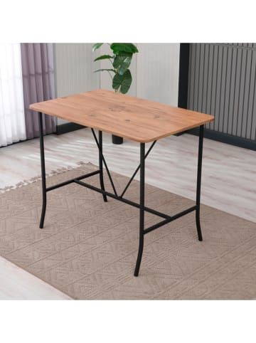 Evila Bartisch "Retro" in Hellbraun/ Schwarz - (B)110 x (H)92 x (T)70 cm